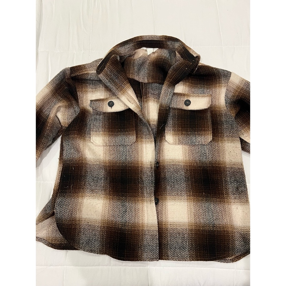 H&M Plaid Shirt Jacket